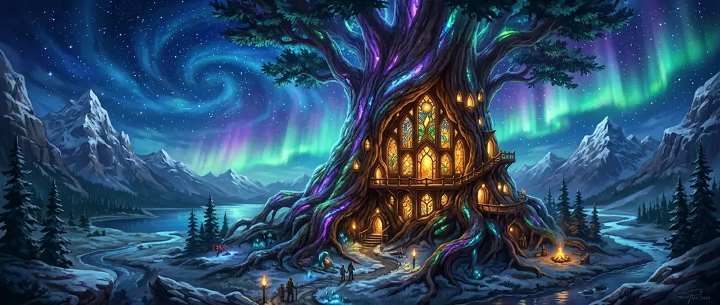 Bioluminescent Boreal Forest