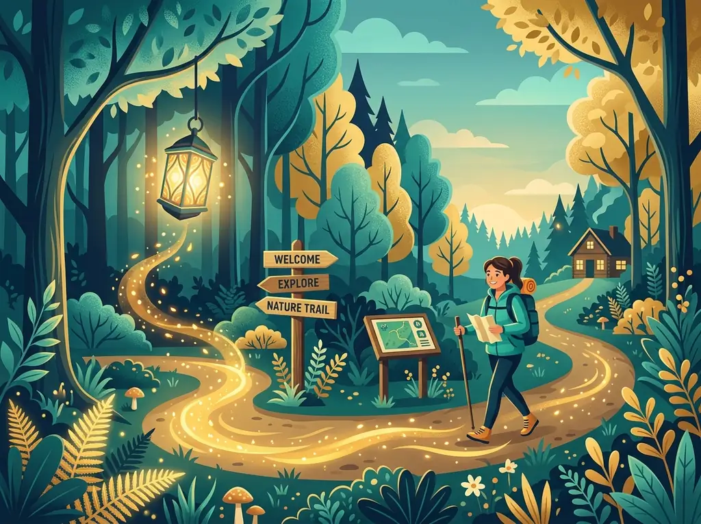 Glowing Forest Path
